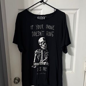 Killstar Black and White Skeleton Tee